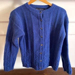 WALLERINO | Vintage 1990's extrafine merino/cashmere blend blue sweater, size S